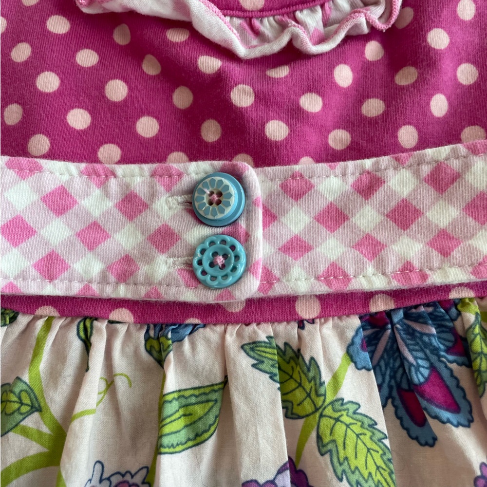 Matilda Jane Short Sleeve Ruffle Dress Polka Dot Size 4 - Picture 6 of 8